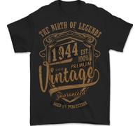 Nascita Di Leggende 81° Compleanno 1944 Maglietta Uomo 100% Cotone