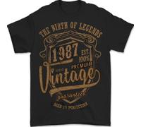 Nascita Of Legends 38th Compleanno 1987 Uomo T-Shirt 100% Cotone