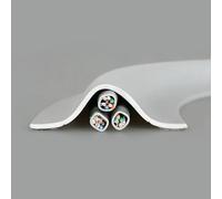 Nascondi cavi da pavimento, autoadesivo, previene i passaggi dei cavi, estensione, protezione per cavi, pareti, case e uffici (grigio, 3 m)