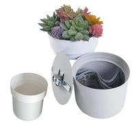 Nascondi il contenitore del denaro, sicuro per la deviazione del vaso di fiori - Scomparto segreto per nascondere le chiavi di riserva di Money Stash,Custodia sicura per chiavi Cassetta di sicurezza,