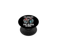 Nascondi la tua mamma The Alpha is Here Wolf Maschio Werwolf Meme PopSockets PopGrip Adesivo