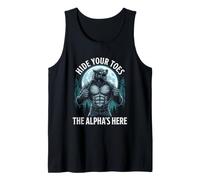 Nascondi Le Dita dei Piedi The Alpha's Here Funny Alpha Wolf Meme Cringe Canotta