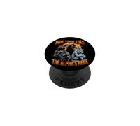 Nascondi le dita dei piedi The Alpha's Here Funny Alpha Wolf Meme Cringe PopSockets PopGrip Adesivo