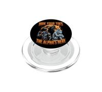 Nascondi le dita dei piedi The Alpha's Here Funny Alpha Wolf Meme Cringe PopSockets PopGrip per MagSafe