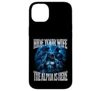 Nascondi tua moglie L'alfa è qui Alpha Wolf Cringy Silly Custodia per iPhone 14 Plus