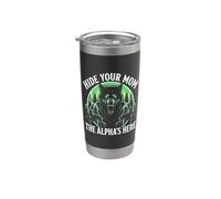 Nascondi tua moglie The Alpha is Here Wolf Maschio Werwolf Meme Bicchiere termico in acciaio inox doppia parete