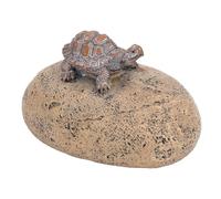 Nascondichiavi Tartaruga Pietra 4,8 x 3,1 x 2,6 pollici Portachiavi di ricambio in resina Decorazione esterna Cassetta portachiavi nascosta con roccia finta per giardino Prato