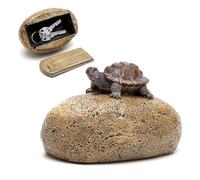 Nascondiglio per chiavi per esterni,con scomparto segreto, pietra falsa sembra una vera pietra, cassaforte esterna (tartaruga)