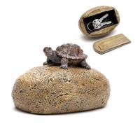 Nascondiglio per chiavi per esterni, in pietra con scomparto segreto, pietra falsa sembra una vera pietra, cassaforte esterna (tartaruga)