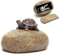 Nascondiglio per chiavi per esterni, in pietra con scomparto segreto, pietra falsa sembra una vera pietra, cassaforte esterna (tartaruga)