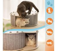 Nascondiglio per letto a tunnel per gatti, rivestimento rimovibile