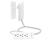 Nascondino Per Presa Elettrica Dal Design Sottile - A Risparmio Di Spazio Con 3 Prese Elettriche,Unità A Muro Ultra Sottile Con Placca Parete - Per Camera Da Appartamento Studio Miglioramento Casa