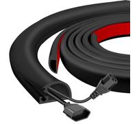 Nasconditore di cavi da parete in silicone, coperture laterali aperte per cavi a parete, 3 m, autoadesive, flessibili, per TV montata, casa, ufficio, cavità 1,6 cm di larghezza x 0,8 cm di altezza