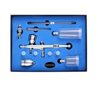 Nasedal Kit aerografo, pistola aerografo a doppia azione a gravità 5cc 13cc 20cc 40cc tazza fluida, ago 0,3 e 0,5 mm, set di pennelli ad aria convenienti per trucco nail art pittura modello
