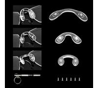 Naselli Antiscivolo per Occhiali,Cuscinetti Nasali Avvitabili per Occhiali Silicone Forma U,Kit di Riparazione Occhiali con Viti Cacciavite,3 diverse dimensioni adatte per occhiali e occhiali da sole