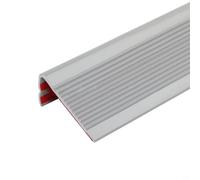 Nasello in gomma per scale con forte, 5 cm x 2,5 cm x 100 cm, striscia paraurti per protezione antiscivolo su scale interne ed esterne (grigio)