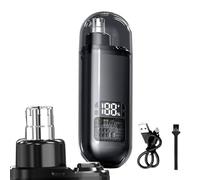 - & Nasentrimmer - Elektrischer Haarentferner | Kabelloses Gerät mit Digitaldisplay | Wasserfestes Trimmset für Nase, Ohren, Gesicht, Augenbrauen - Männerpflege Zuhause & auf Reisen