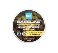 Nash Baseline Sinking Braid UV Giallo / Pesca Al Carpfishing Treccia Mainline