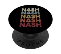 Nash Texas Nash TX Retro Vintage Text PopSockets PopGrip Adesivo