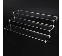 NASHRIO Tre strati di scaffale acrilico dell'esposizione di utilizzato per visualizzare biscotti della torta, giocattoli, cosmetici e gioielli (40CM)