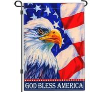 NASIAN God Bless America 4th of July Patriotic American Eagle Garden Flag Indipendence Memorial Day Yard Garden Flags Ou