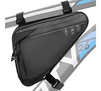 Nasjac Borsa con telaio triangolare per bici, borsa da manubrio anteriore impermeabile da ciclismo Borsa da sella con cinturino per borsa con striscia riflettente
