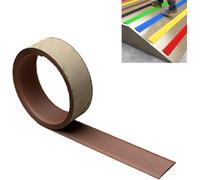 Naso Antiscivolo per Scale, Striscia di Transizione per Pavimenti in Gomma per Interni, Protezione per Bordi Stse per Gradini in Legno, Piastrelle di Moquette in, Dark Brown, Length-15m(49.2ft)