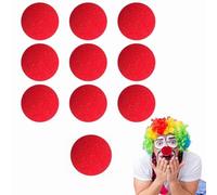 Naso da Pagliaccio, 10 Pezzi Nasi di Pagliaccio Rosso, Pagliacci Vestiti Palle di Spugna, Schiuma Naso da Clown, Spugna Clown Nose, Pagliacci Vestiti Palle di Spugna, Giochi di Ruolo