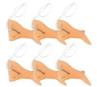 Naso da strega, 6 pezzi Accessori per le streghe del naso in vinile divertenti e realistici con cinghia che indossa, oggetti di scena di Halloween per cosplay, palcoscenico, costume, maschere