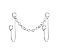 Naso finto clip in acciaio inossidabile catena nasale argento/oro/nero anello nasale anello non perforato con catena per donnaUtile e attraente.