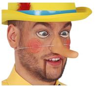 Naso lungo burattino bugiardo in lattice 10 cm