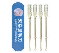 Naso peloier-4 di taglierina per capelli a naso a doppio manuale, manico comodo, strumento di depilazione del naso portatile per viaggio, viaggio d'affari, casa o dormitorio per studenti