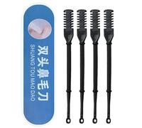 Naso peloier-4 di taglierina per capelli a naso a doppio manuale, manico comodo, strumento di depilazione del naso portatile per viaggio, viaggio d'affari, casa o dormitorio per studenti