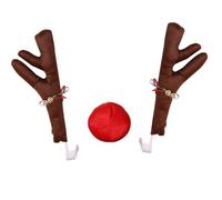 Naso rosso e ornamenti ausiliari decorazione auto colorata Auto Renade | Costume natalizio auto e gioielli naso rosso è una gemma per la vita quotidiana e le vacanze festive