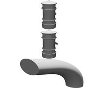 Nasone Romano Replica Fontana Decorativa Simbolo Roma Souvenir Stampato