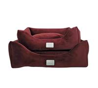 Nasonero Divano in velluto sfoderabile - Bordeaux - 2a misura : 50x37 cm - Cucce per cani da interno - 1° ORDINE? scegli lo sconto BZR5 / BZR20 + 200 punti fedeltà rosa