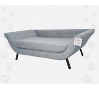 Nasonero® Nasonero Divanetto in Lino per Gatti e Cani di Piccola Taglia Grigio 81 x 45 h. 28 cm