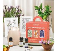 Nasoterapia Kit "Un'essenza per Stanza" Diffusore ultrasuoni Bloom cottonflower con oli essenziali Di Litsea, arancio dolce, lavanda officinale