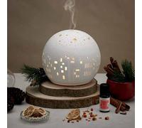 Nasoterapia Winter Tale Diffusore a Ultrasuoni in Ceramica Bianca con Luce LED Cambiante