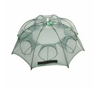 NASSA RETE DA PESCA OMBRELLO PIEGHEVOLE TRAPPOLA 6 FORI PESCI GRANCHI GAMBERI