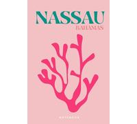 Nassau Bahamas NOTEBOOK: Pink and Turquoise coral Flower Coffee Table Style Composition Book with 160 pages | 6 x 9 Inch | tropical island vibes ... for girls, teens, women & college students