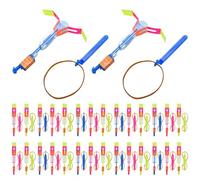 NASSMOSSE 50PCS LED Slingshot Flying Spin Copter Glow Toy Gioco Notturno all'aperto per la Festa dei Bambini
