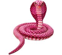 NASSMOSSE Animale di Peluche a Forma di Serpente, Simulazione di Serpente da 7, 8 Piedi Peluche di Cobra con la Lingua rivolta Verso l'esterno Imbottito di Cotone Imbottito per Oggetti di Scena