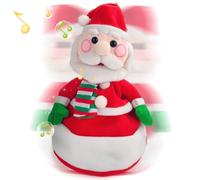 NASSMOSSE Cappello di Natale, cappello di Babbo Natale elettrico che canta e balla, peluche in velluto, divertente giocattolo per, Capodanno, articoli per feste