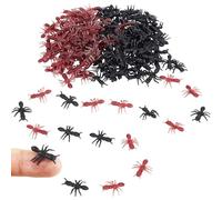 NASSMOSSE Formiche di plastica da 400 Pezzi, Mini formiche di Simulazione da 0, 71 Pollici in 2 Colori, Insetti Falsi realistici per Oggetti di Scena Decorativi per bomboniere di Halloween