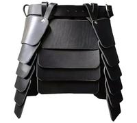 NASSMOSSE Gonna vichinga Medievale in Pelle PU Armatura in Vita Cintura Larga Armatura per la Coscia Gonna da Cavaliere Mercenario con Cintura Costume Gotico retrò Medievale per Feste Cosplay