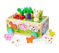 NASSMOSSE Montessori Toys Natrual Wooden Farm Animals Fun e Educational Farm Animal Toys Regali per Il Compleanno dei Bambini