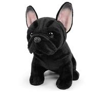 NASSMOSSE Peluche cane nero realistico e morbido di peluche Bulldog francese da 8, 7 pollici