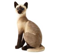 NASSMOSSE Peluche gatto siamese da 13, 8 pollici carino realistico seduto gatto farcito morbido gattino bambola di peluche per bambini stile 2