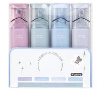 NASSMOSSE Set di 4 evidenziatori glitter Evidenziatori flessibili Nebula Colore Larghezza linea e pennarelli glitter inchiostro a prova di sbavature Penna per appunti scintillanti Diario (Luna)
